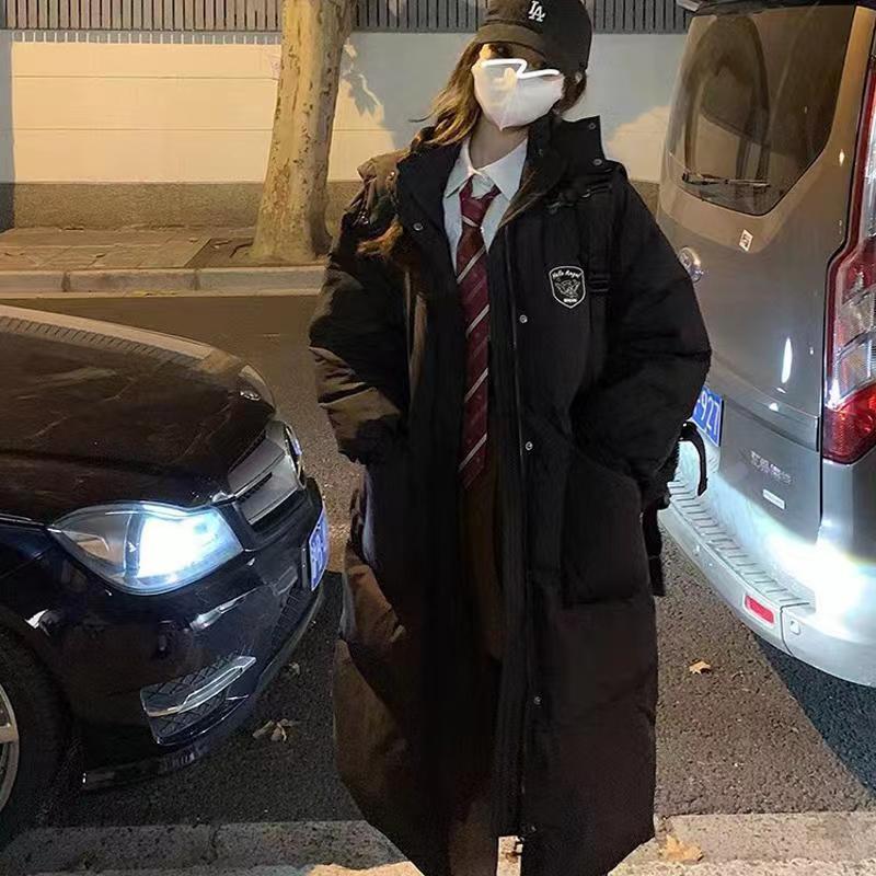 雪中飞羽绒服女冬季2023新款韩版宽松显瘦加厚保暖百搭休闲长款外