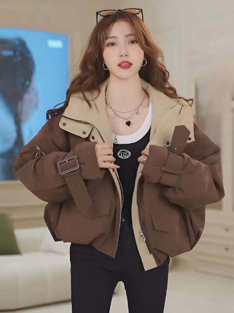 雪中飞美拉德2023新款韩系小众特色派克服短款时尚宽松爆款羽绒服