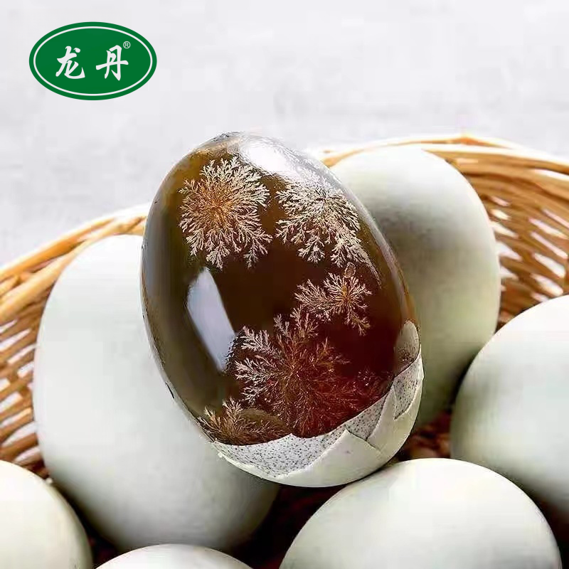 龙丹溏心松花皮蛋农家传统无铅工艺新鲜品质6枚装360g