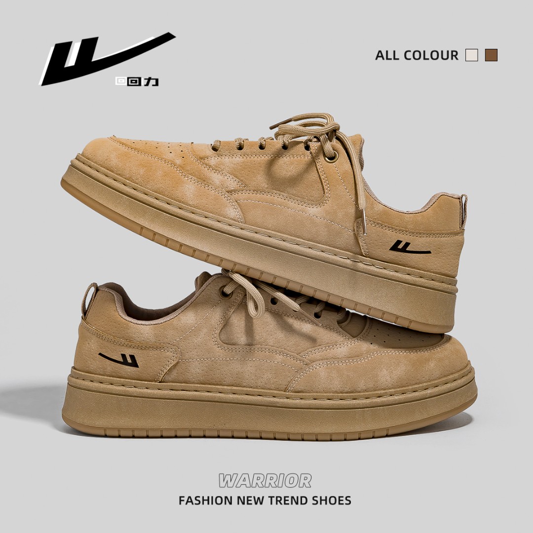 回力小麦色男鞋2025秋冬季新款百搭时尚休闲板鞋复古运动小白鞋子商品图