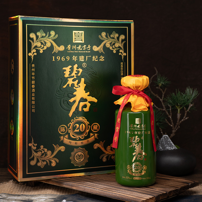碧春绿龙陈藏20酱香型白酒送礼聚会用酒53度500ml
