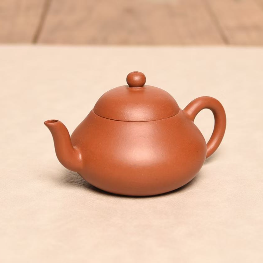 全手工制作 赵庄朱泥 梨型壶 140cc  紫砂壶