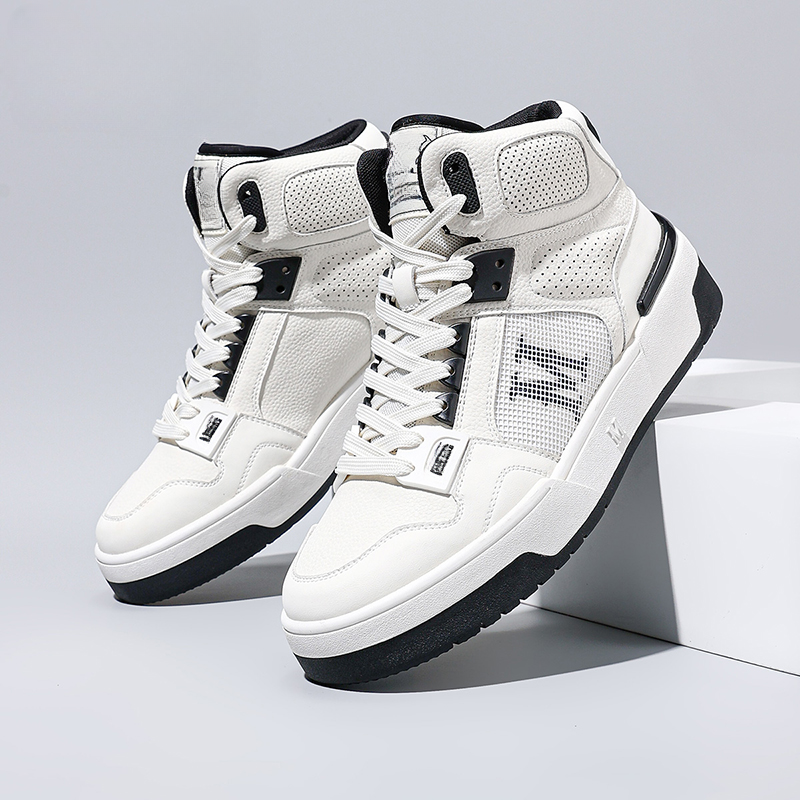 【2682】2023秋冬新款高帮板鞋百搭舒适时尚潮流休闲运动鞋男鞋