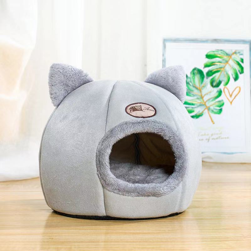 猫窝冬季保暖可拆洗封闭式四季通用猫别墅小型犬窝垫别墅宠物用品
