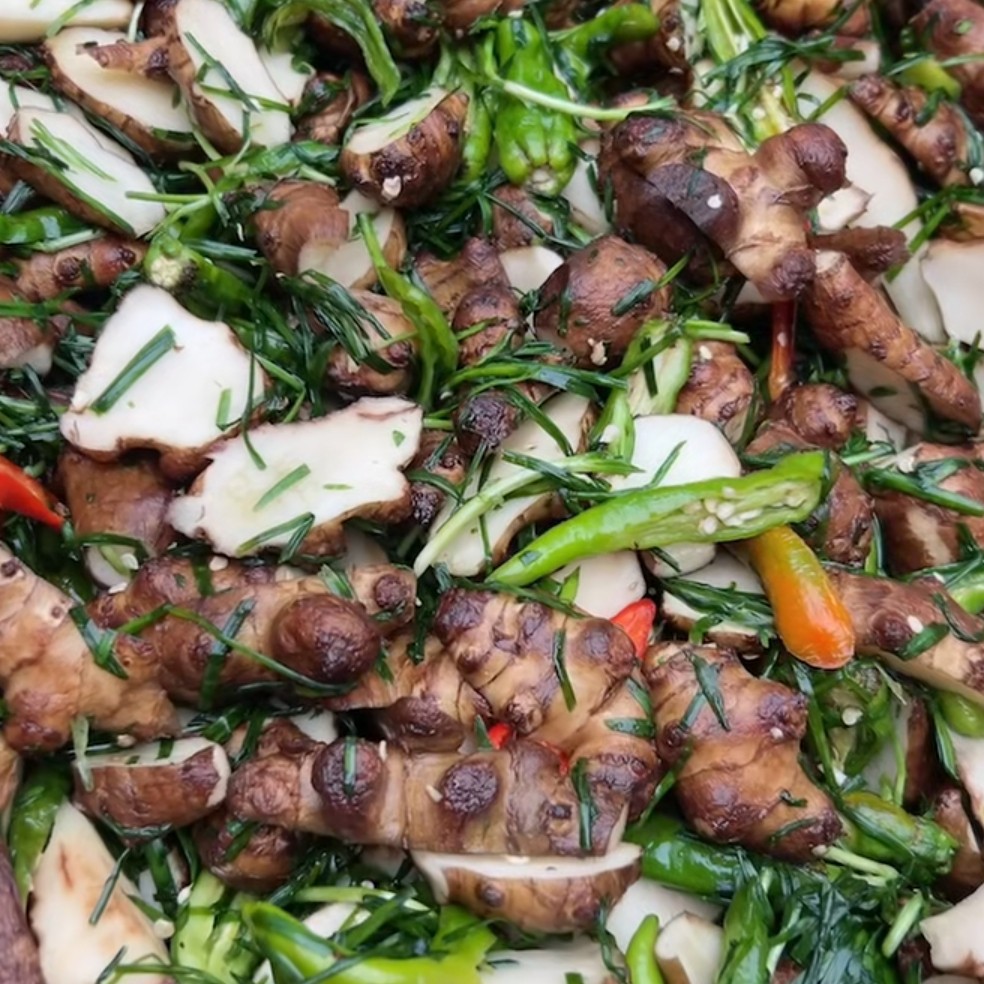 安徽六安腌洋生姜黑皮姜剁椒洋姜片 农家开胃下饭咸菜 酱菜鬼子姜