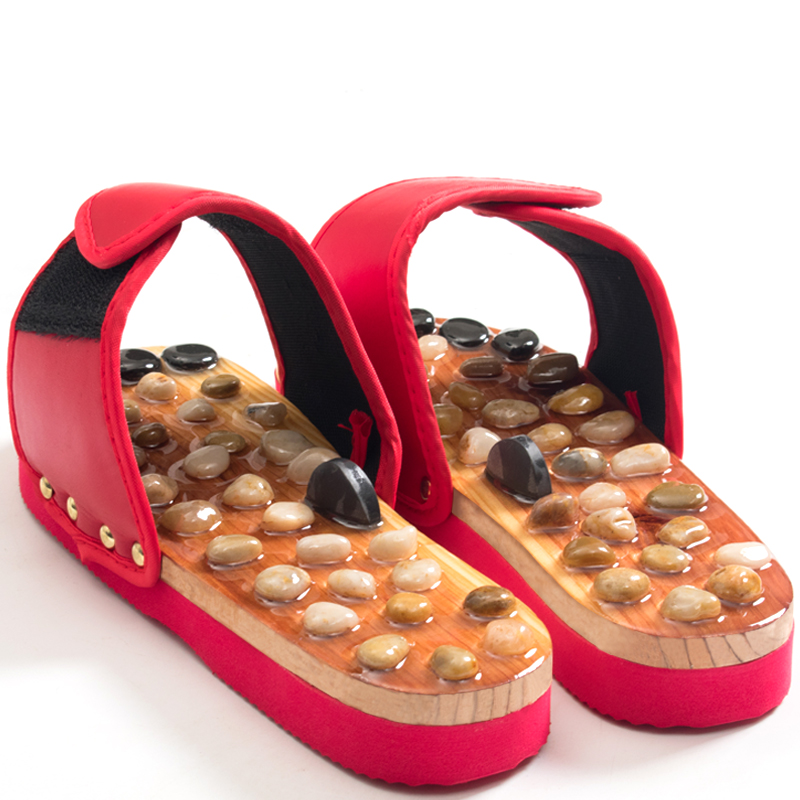 鹅卵石按摩拖鞋脚足底穴位足疗拖鞋男女夏凉拖室内居家用浴室防滑