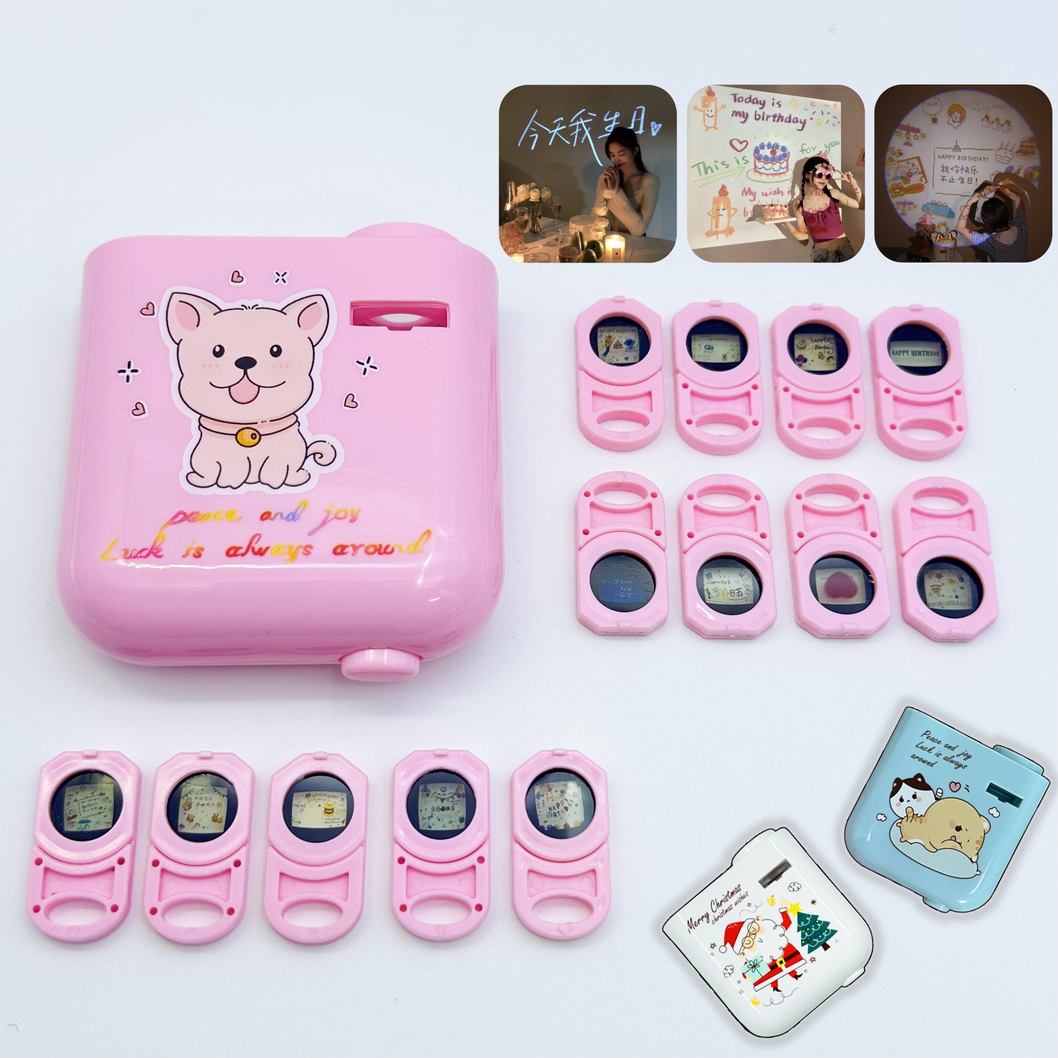  生日投影灯风景投影仪拍照道具男女生背景装饰过节氛围生日礼物