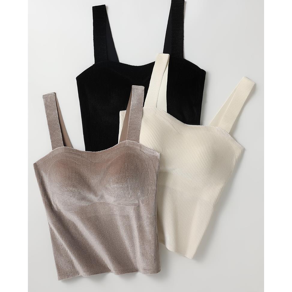 若大王简约纯色成人女装修身打底细闪无痕吊带美背 WA8079