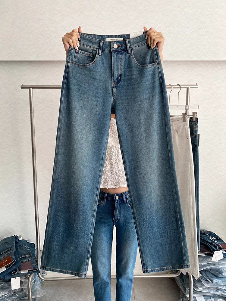 NA断货王四面弹窄版阔腿牛仔裤代【282】96~