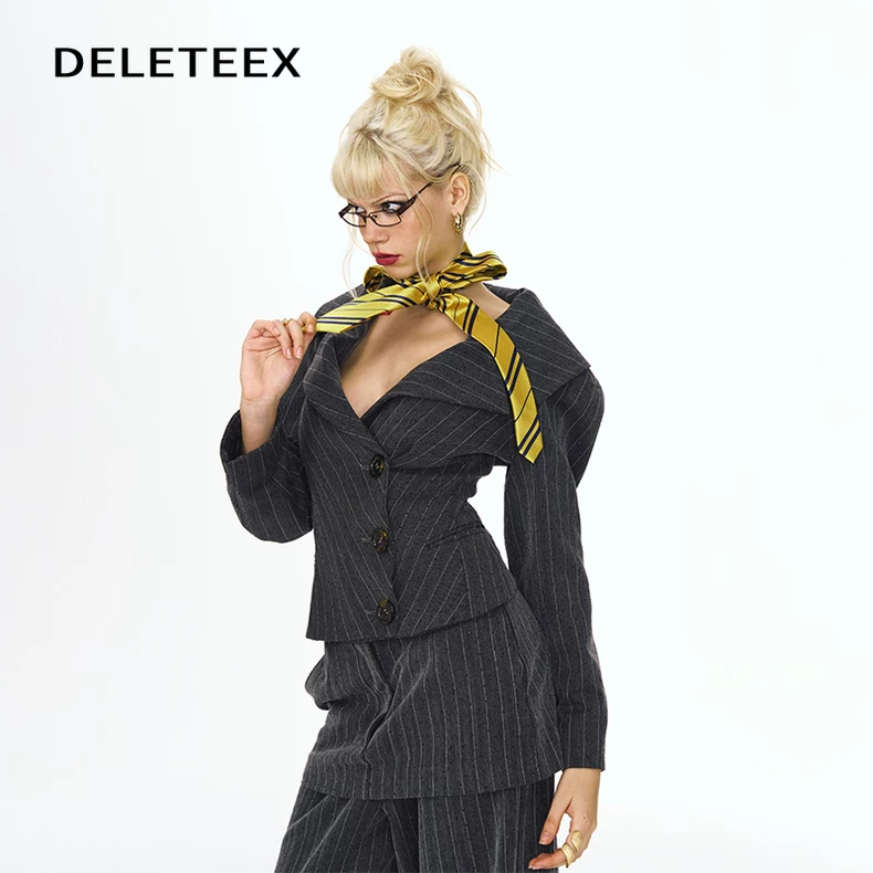 Deleteex名利场系列复古经典吸烟装摩登感日本进口面料领带
