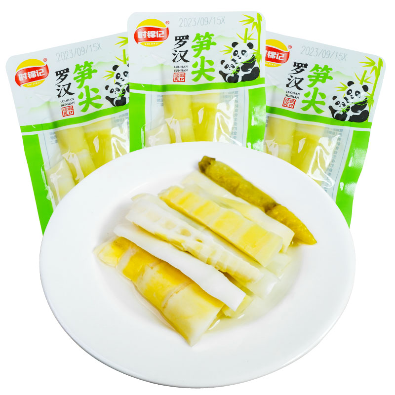 时锦记山椒笋尖泡椒脆笋开胃菜下饭菜小零食休闲食品网红小吃即食