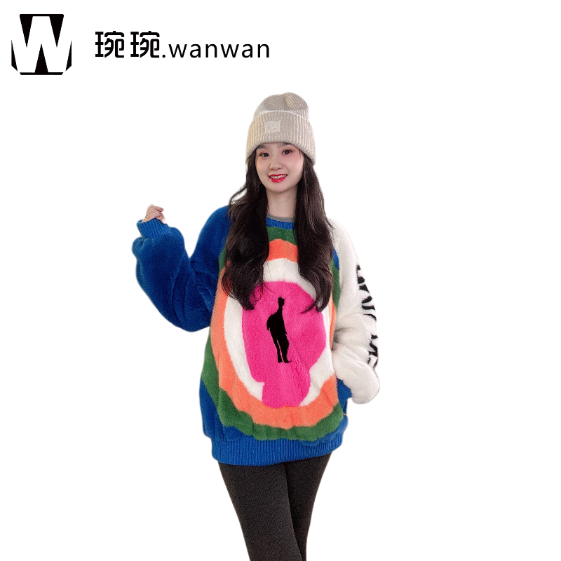 三髦【琬琬.wanwan】“小洋人”原创设计师水貂皮草外套