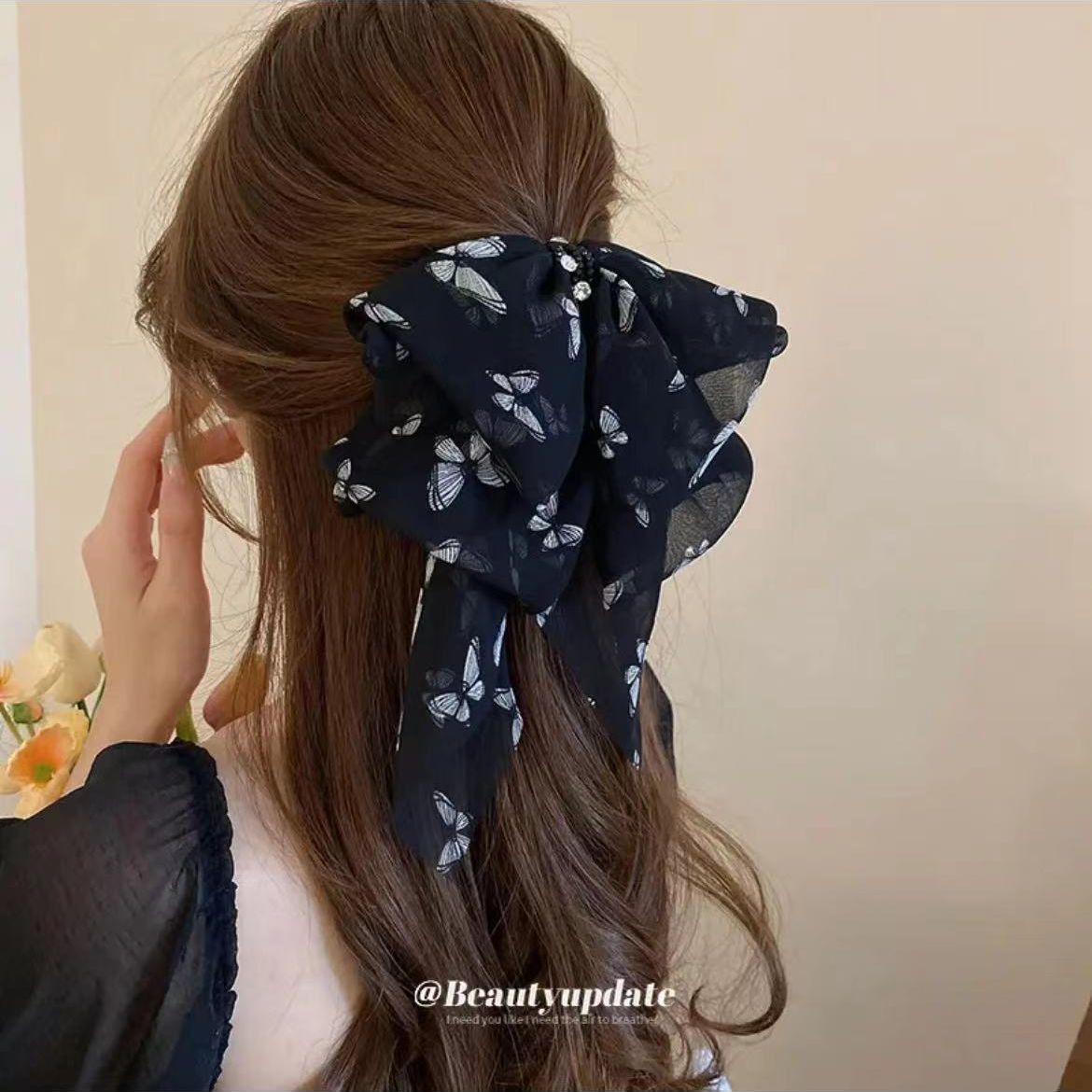 【蝴蝶飘飘】发夹头饰发夹气质时尚百搭黑色网红轻奢简约韩版