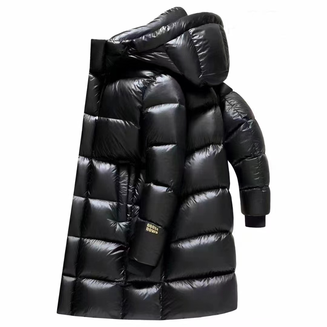 8652款黑金“鸭绒”长款羽绒服加厚羽绒服保暖冬季