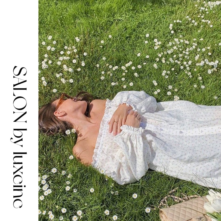 时尚小众气质外贸睡衣直播浮力睡衣家居服套装X夏季ins连衣裙长袖