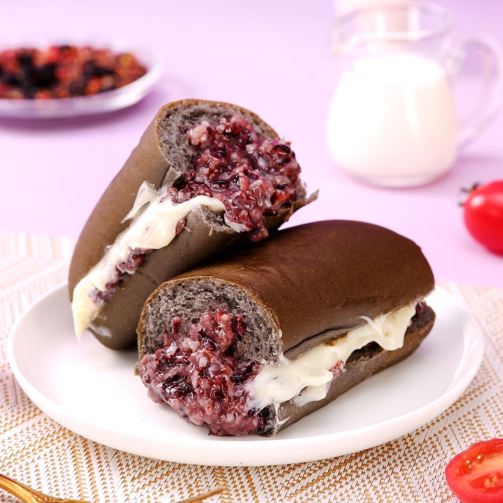 【下单现做】五黑紫米棒面包早餐食品面包即食先下单后生产短保10天