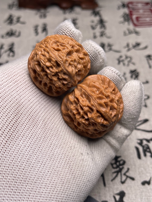 1116009全品无修平谷龙眼狮子头文玩核桃 尺寸:35边34肚33高