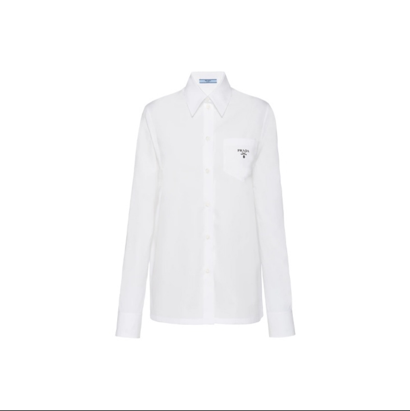 PRADA 普拉达 胸前印花 Logo 口袋衬衫38码 衣长65胸围92 未使用