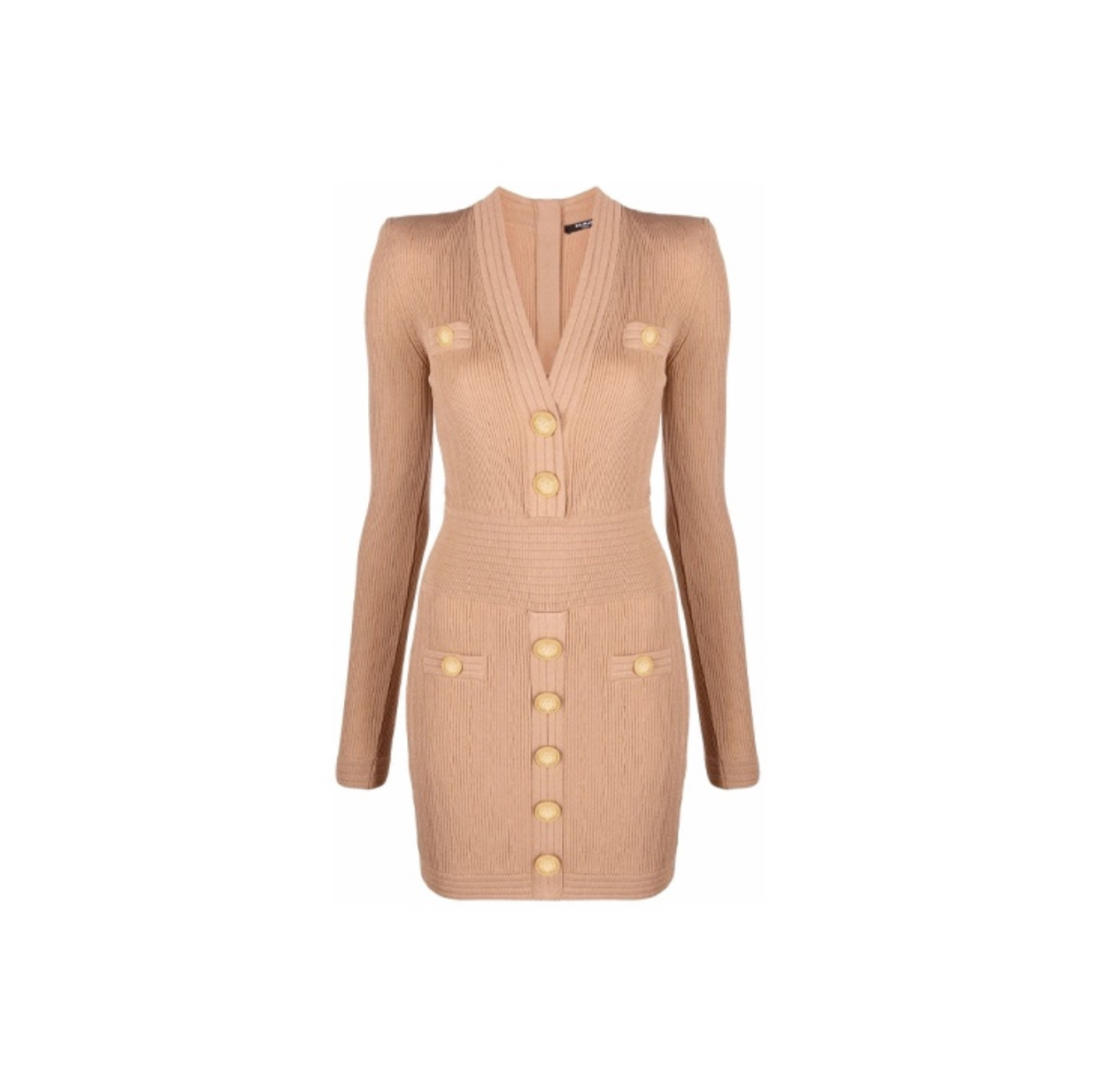 Balmain 巴尔曼 FW21纽扣装饰连衣裙 40码 衣长 88 胸围 80未使用