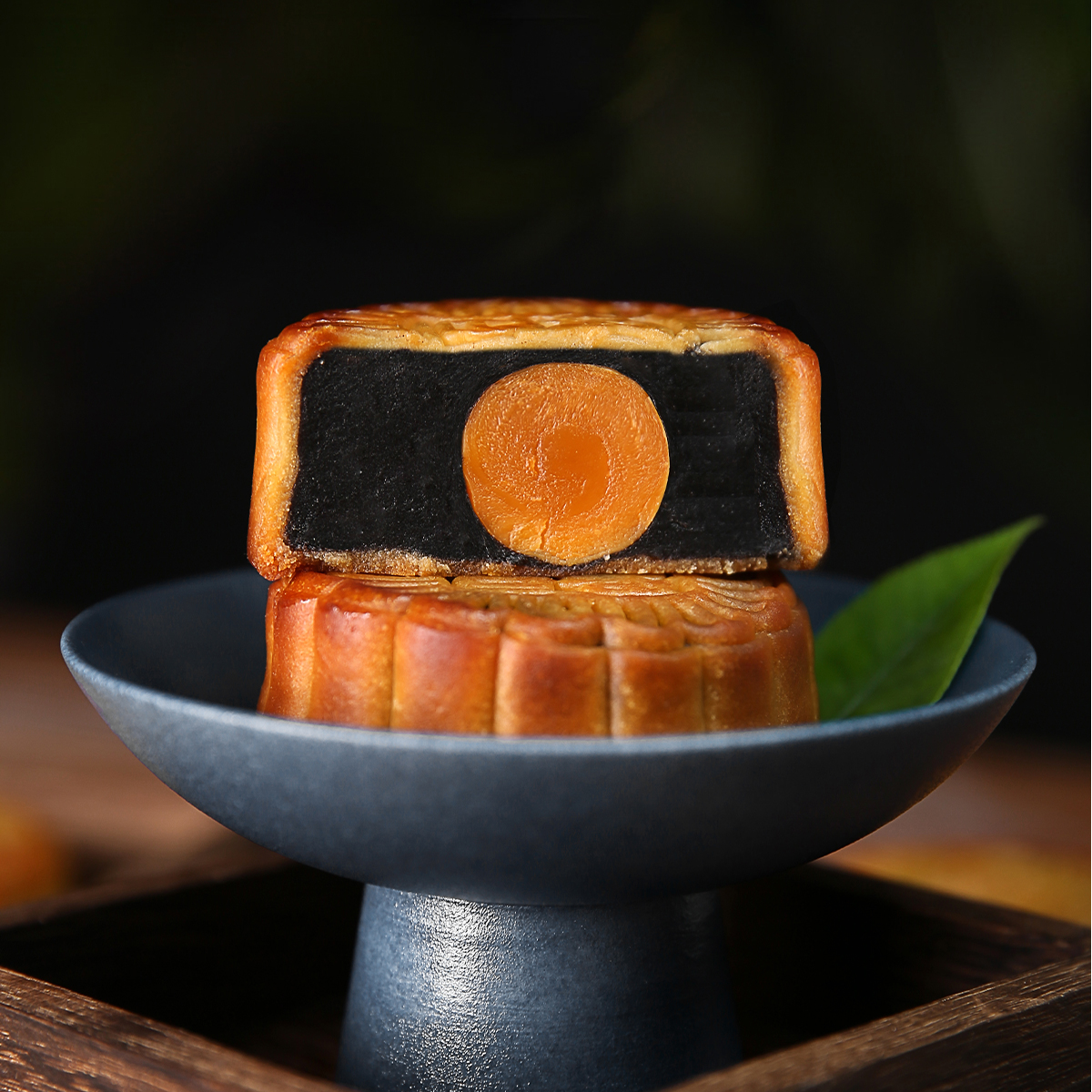 侨光大哥蛋黄黑豆沙月饼 净含量500g/四个