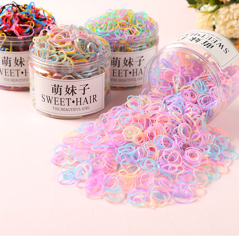 1000根儿童一次性橡皮筋女童宝宝扎头发发圈小女孩不伤发头绳发饰