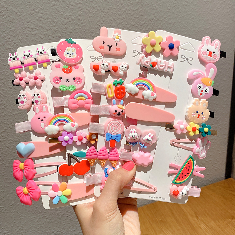 【14件套】可爱小花发夹韩国儿童女童宝宝公主小女孩发饰发卡夹子