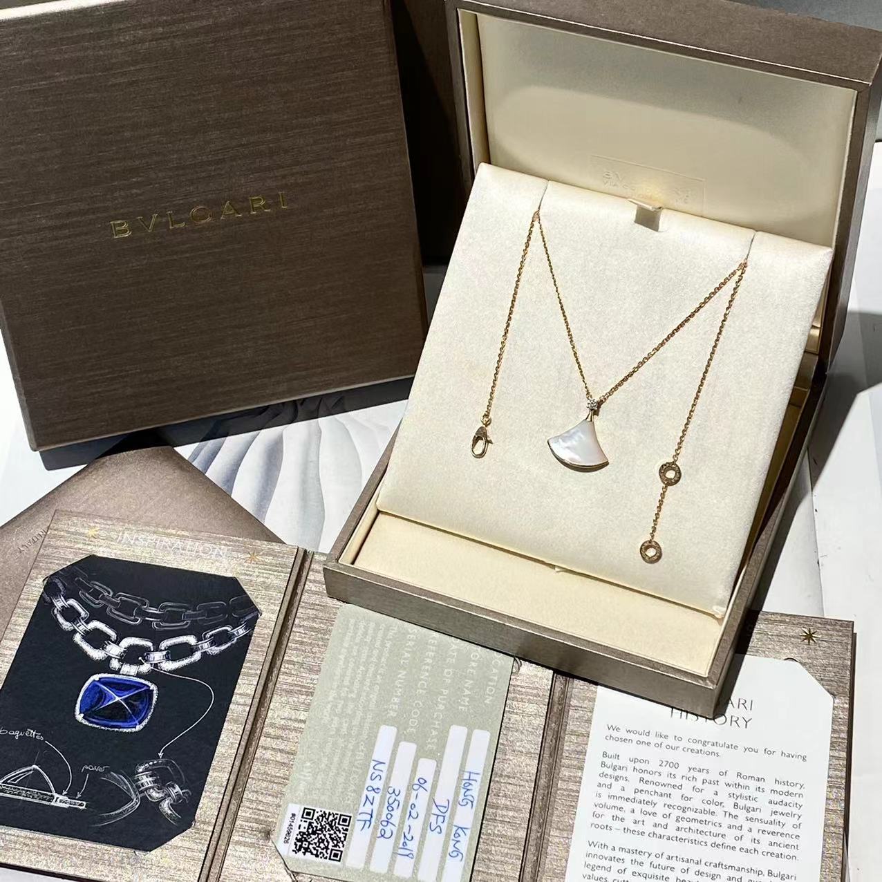 95新 BVLGARI/宝格丽 宝格丽  单钻大扇子 项链-2