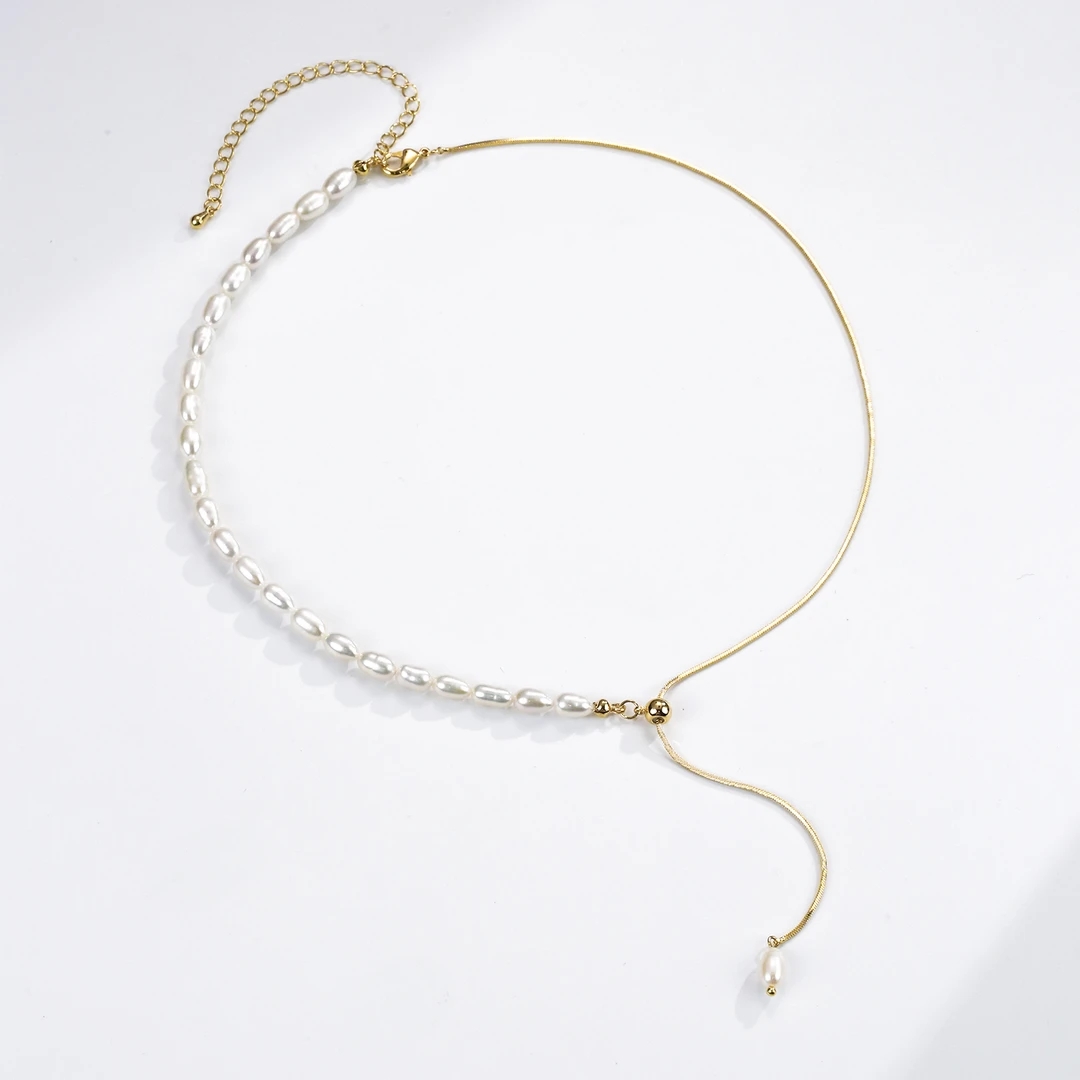 合金项链 【一半】锁骨链通勤Y字链可调节时尚气质百搭AB链