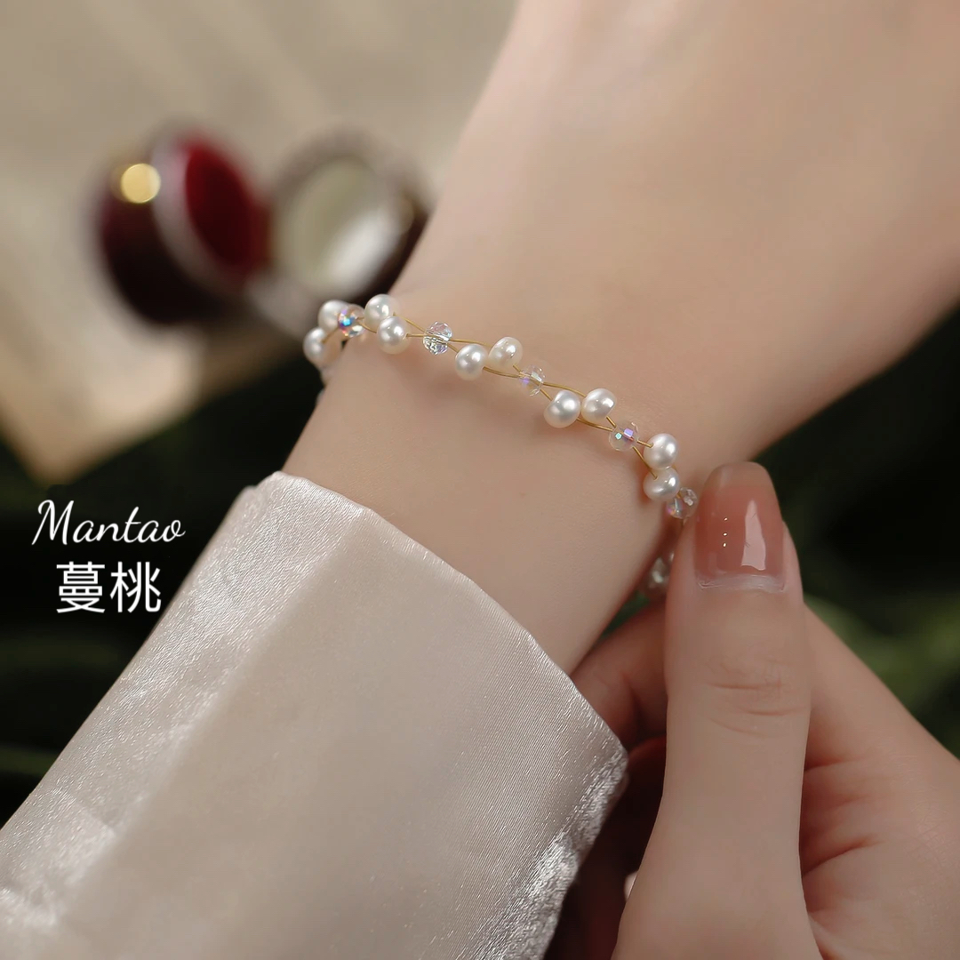 合金手链 【小森林手链】小米珠编织小众多层轻奢气质