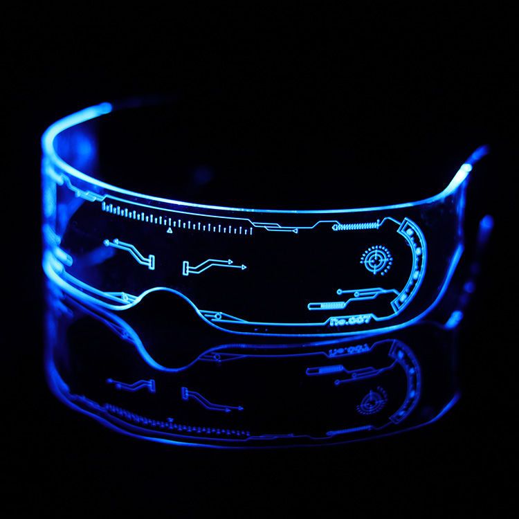 LED七彩科技发光蹦迪网红黄色眼镜RAY·BAN/雷朋D.DESIRABLE变色女
