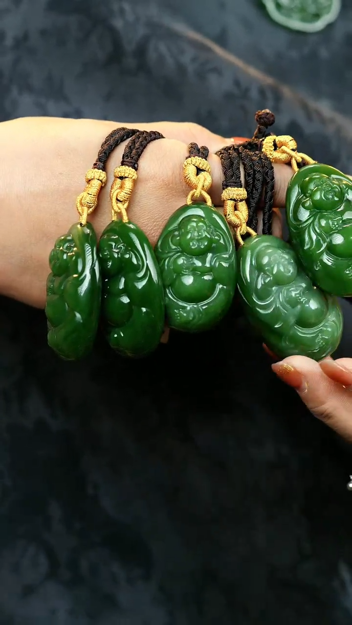 【闪购商品】和田玉（碧玉）颈饰未镶嵌402308 多样发一个