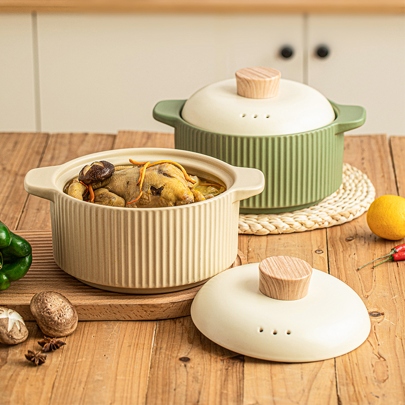 【摩登主妇】砂锅炖锅煲汤耐高温燃气煤气灶专用沙锅陶瓷石锅汤锅