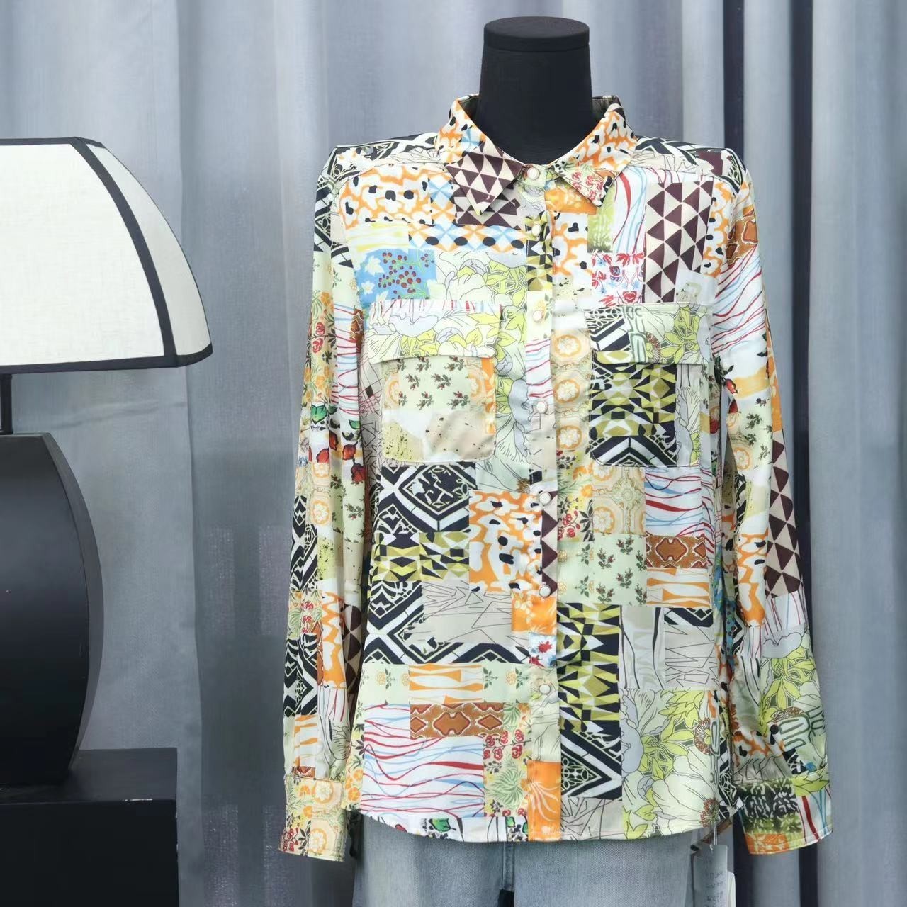 Z129   女装简约时尚衬衫黄色B239