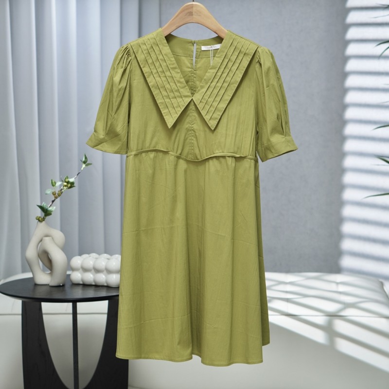 咏系列  E285   女装时尚撤柜短袖连衣裙缤纷绿B3152004