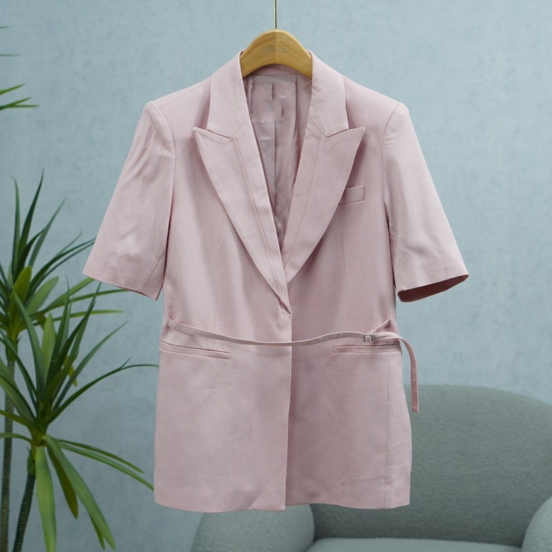 LI丽系列  Z918   女装时尚撤柜短袖西装外套深粉红22411211