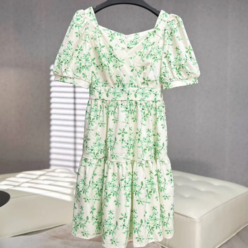 麦系列    Z341   女装简约时尚碎花连衣裙绿色W226279832300