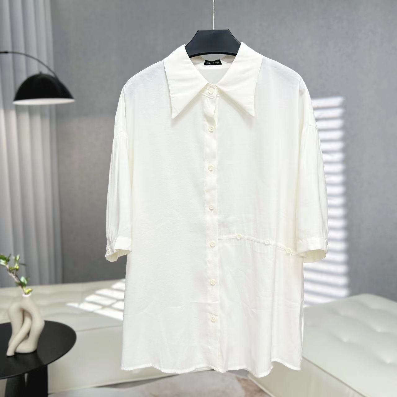 麦系列   Z312   女装时尚撤柜翻领上衣衬衫浅黄W225286791600M