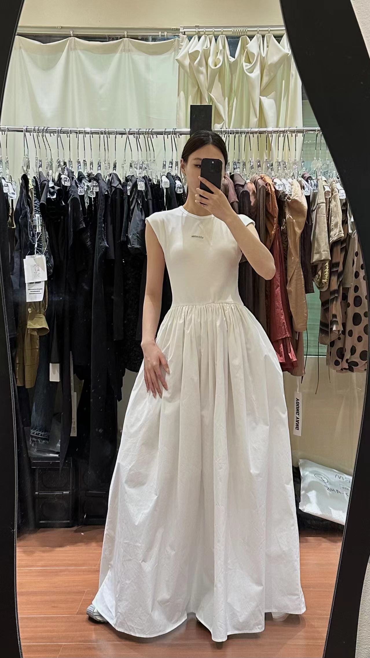 小众设计大摆裙背心A字长裙88065