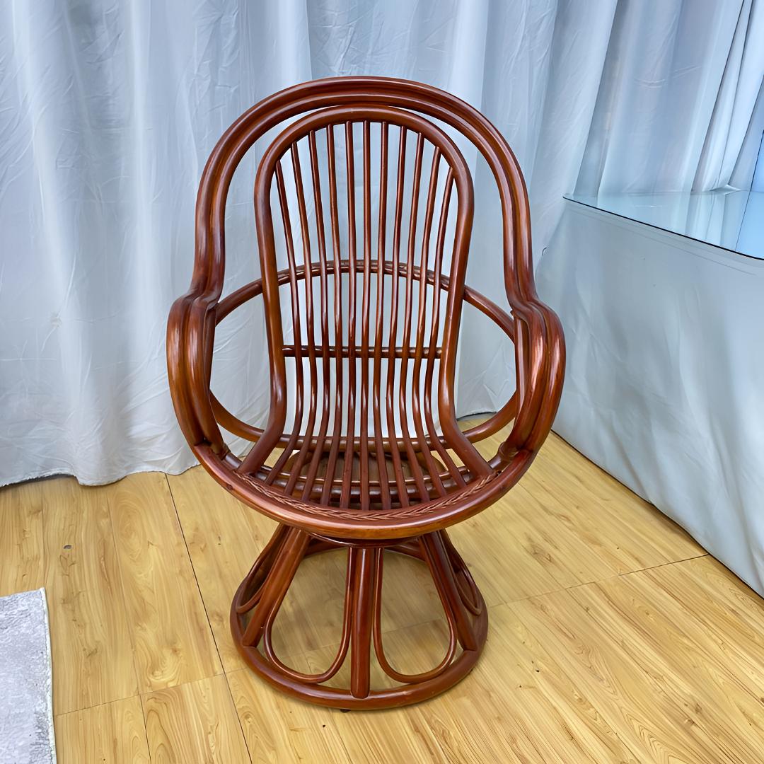 藤王阁品牌天然藤转椅舒适耐用新款玛瑙藤手工制作工厂直销