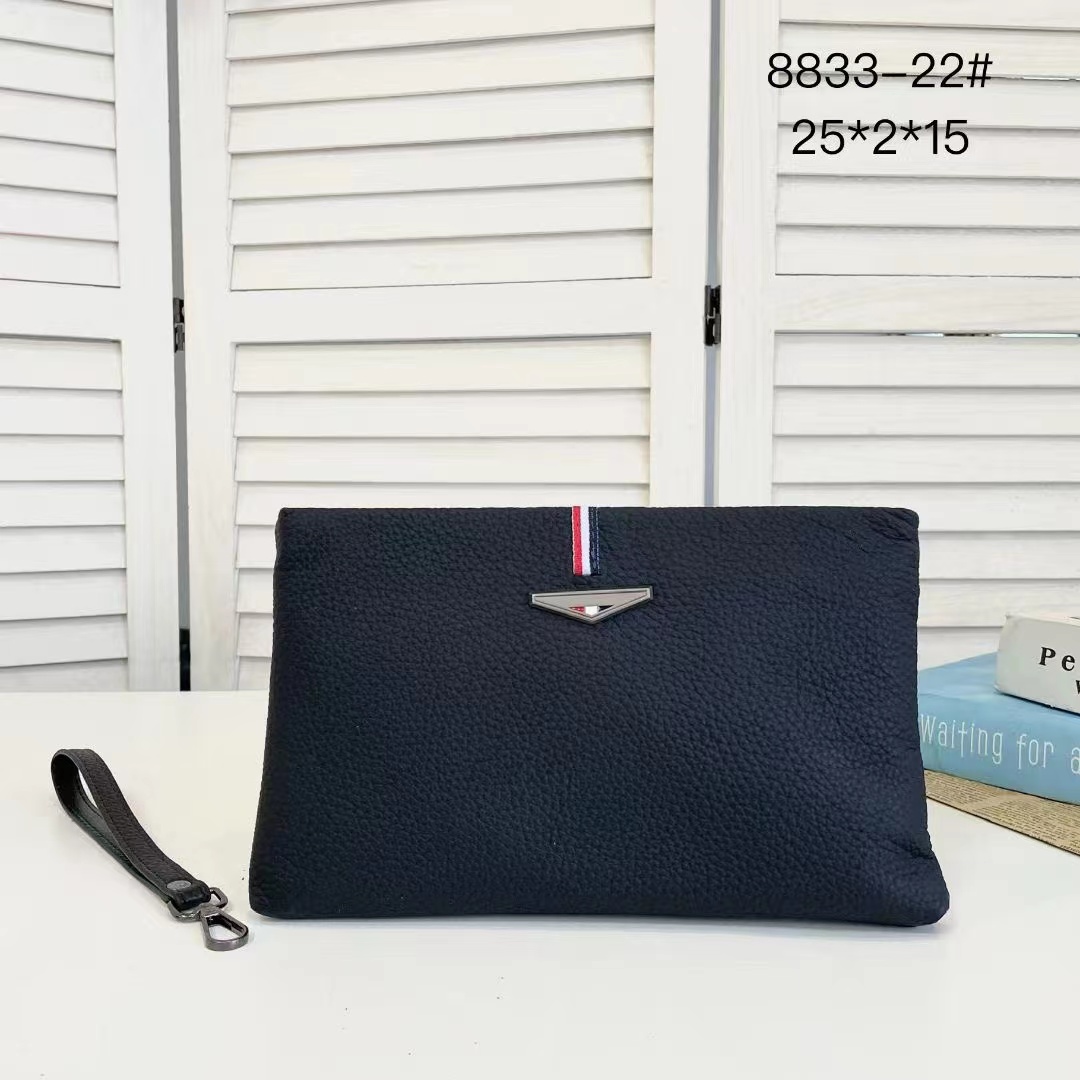 男士黑色休闲大号男款手拿包真皮手包