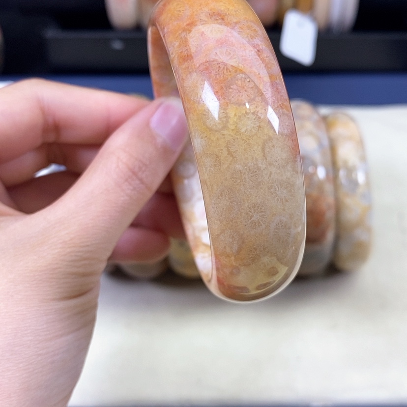 【闪购商品】硅化珊瑚（珊瑚玉）手镯未镶嵌小*I