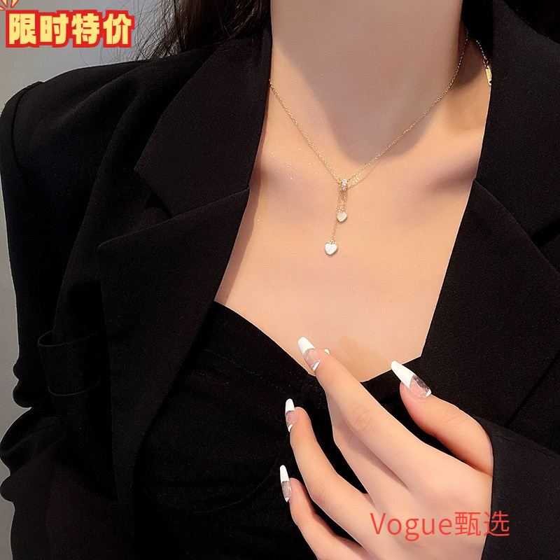 钛钢项链 高级感小众项链女 不掉色轻奢个性吊坠冷淡风百搭锁骨链