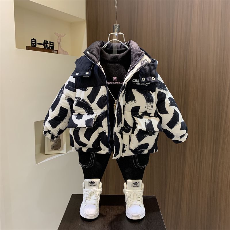 男童冬季棉衣2023新款宝宝棉袄儿童秋冬装潮男孩加厚保暖外套