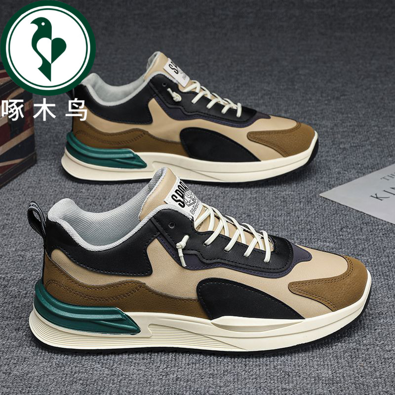 【正品】啄木鸟阿甘男鞋秋冬2025新款复古男士休闲运动鞋百搭潮鞋