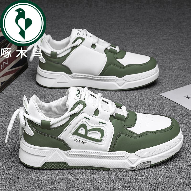 【正品】啄木鸟帆布鞋男款秋冬休闲运动设计感小众男鞋2025新款板鞋