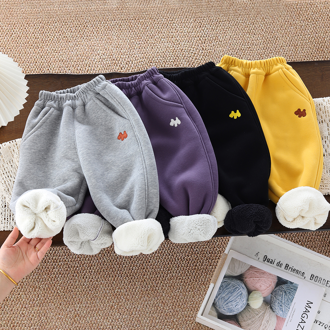 【水洗棉加厚绒】加厚暖阳绒男童女童过冬款加绒运动裤冬季保暖卫裤