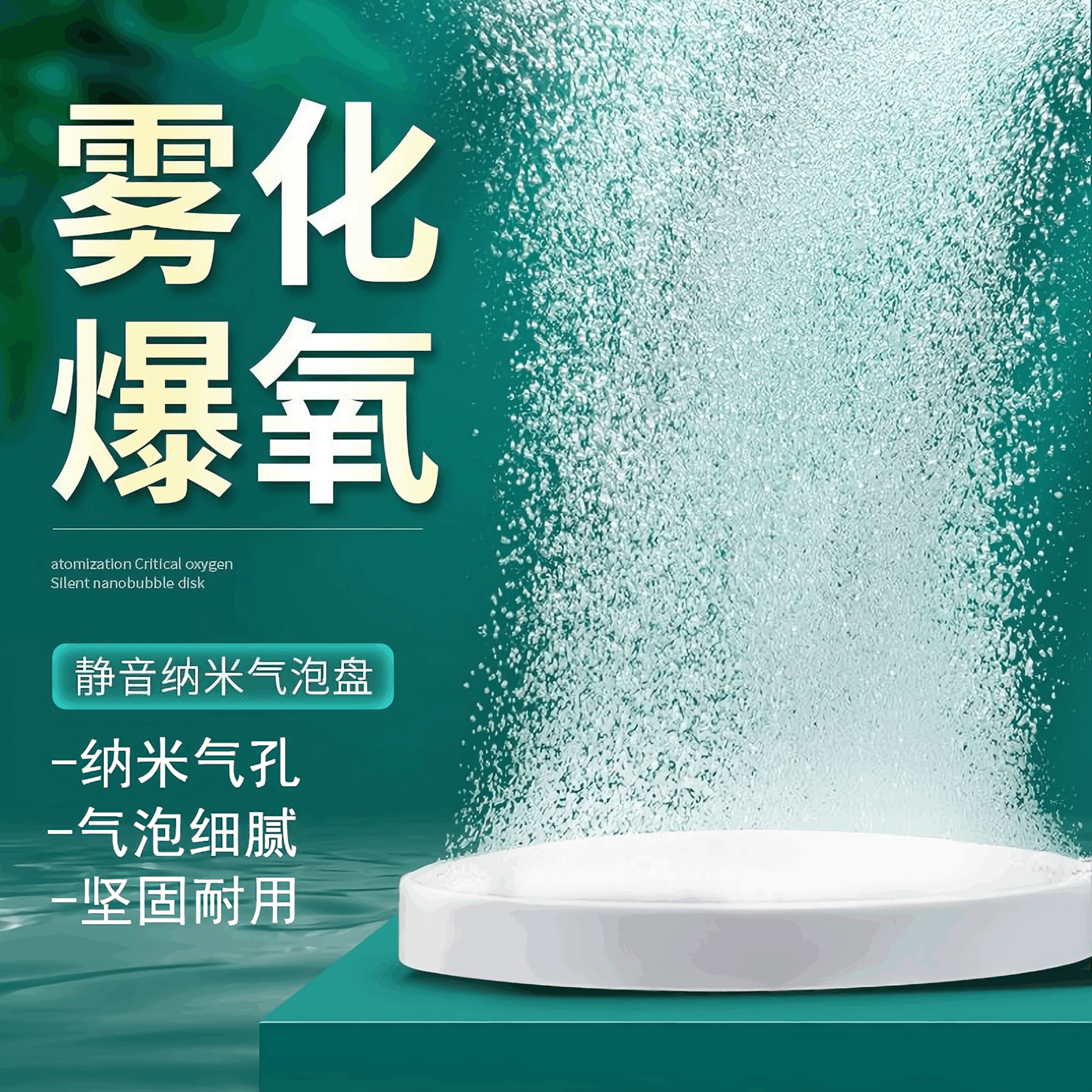 纳米气盘水族鱼缸养鱼爆氧气泡石氧气泵配件气管三通调气阀止逆阀