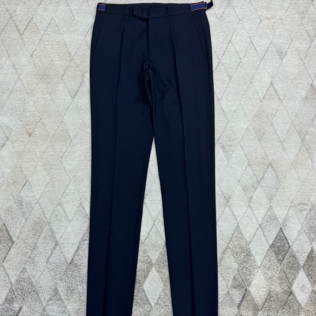 未使用 DIOR/迪奥 128360 彩色织带羊毛西裤