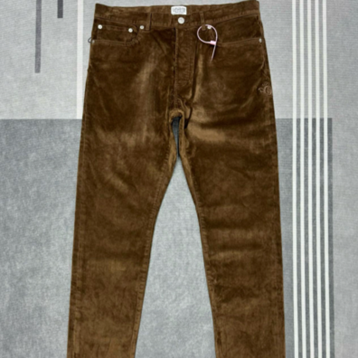 全新未使用 DIOR/迪奥 131260 咖色灯芯绒休闲裤