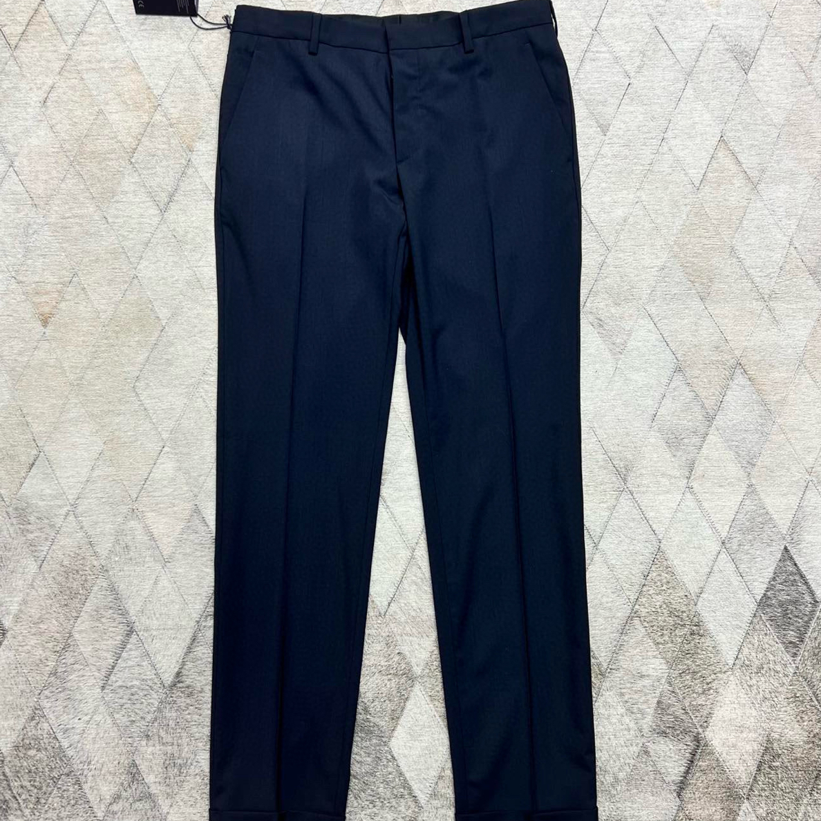 未使用 Prada/普拉达 124167 直筒羊毛休闲西裤